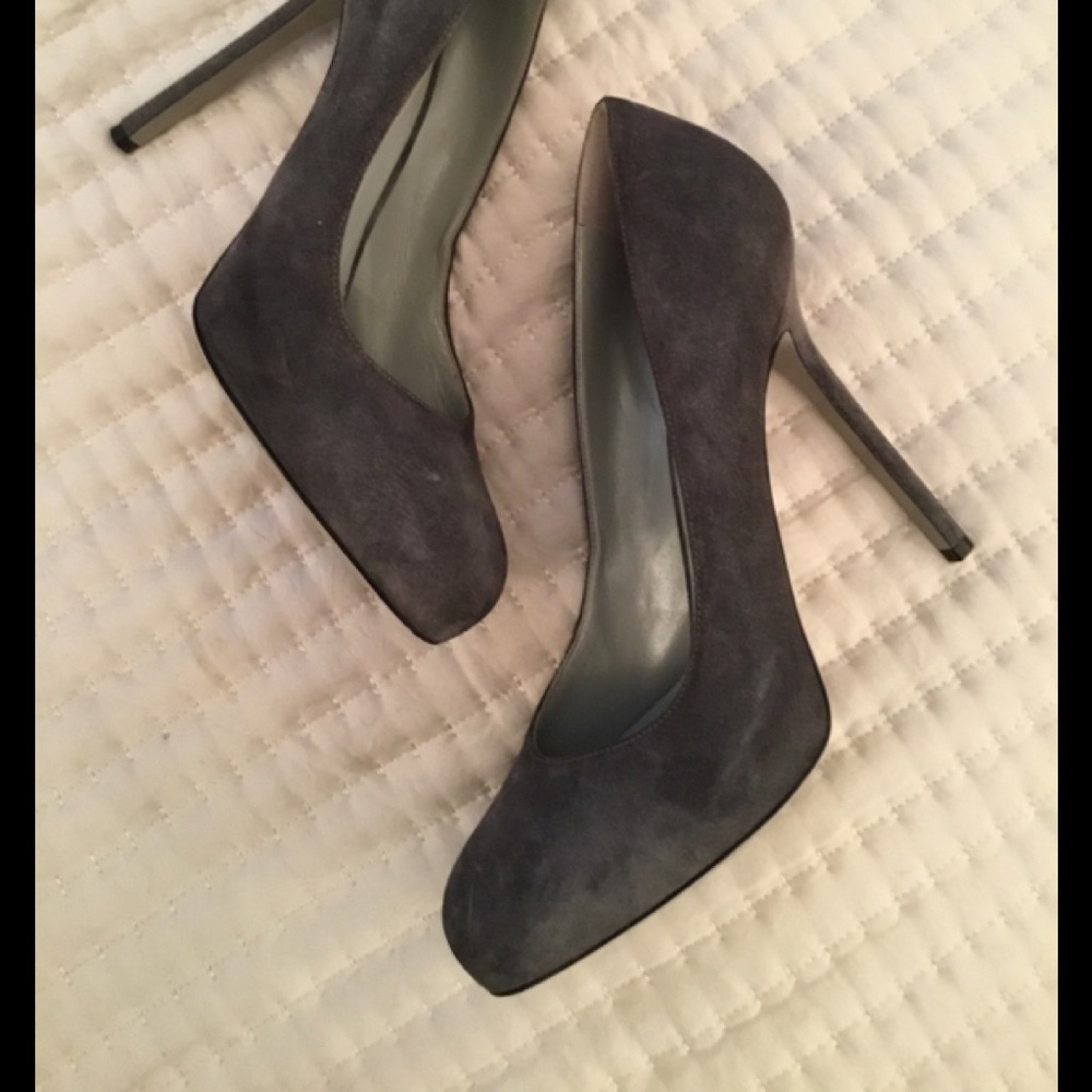 Gray Suede Sergio Rossi heels